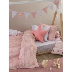 Σεντόνι Κούνιας 130x170 BB100 Rose Χωρίς Λάστιχο Palamaiki