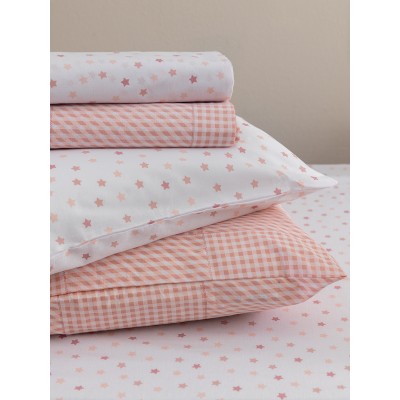 Σεντόνι Μονό 110x200+35 BB101 Rose Με Λάστιχο Palamaiki