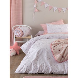 Σεντόνι Μονό 170x260 BB101 Rose Χωρίς Λάστιχο Palamaiki