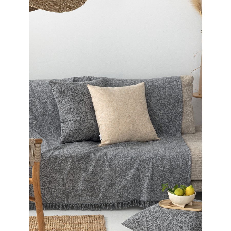 Διακοσμητικη Μαξιλαροθηκη Sena Beige 55X55 Palamaiki