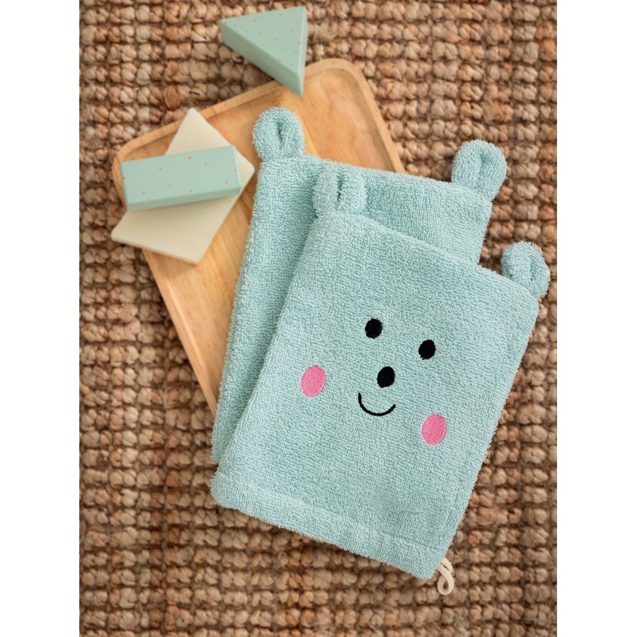 Σετ γάντια μπάνιου πετσετέ Baby Bath  BG100 Aqua 17X23 Palamaiki