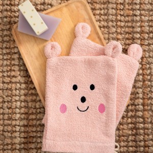 Σετ γάντια μπάνιου πετσετέ Baby Bath BG100 Pink 17X23 Palamaiki Σετ γάντια μπάνιου πετσετέ Baby Bath BG100 Pink 17X23 Palamaiki