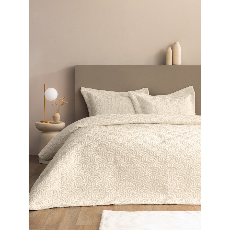 Σετ Κουβερλί Νυφικό 240x260 WED104  Ecru 240X260 Palamaiki