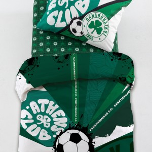 Σετ Μονά Σεντόνια Panathinaikos F.C. Με λάστιχο FC12 110X200+30 Palamaiki