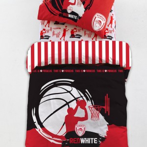 Σετ Παπλωματοθήκη Μονή Olympiacos B.C.  BC9 170X250 Palamaiki