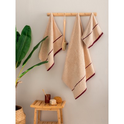 Σετ Πετσέτες 3Τμχ  Fivi Beige Palamaiki