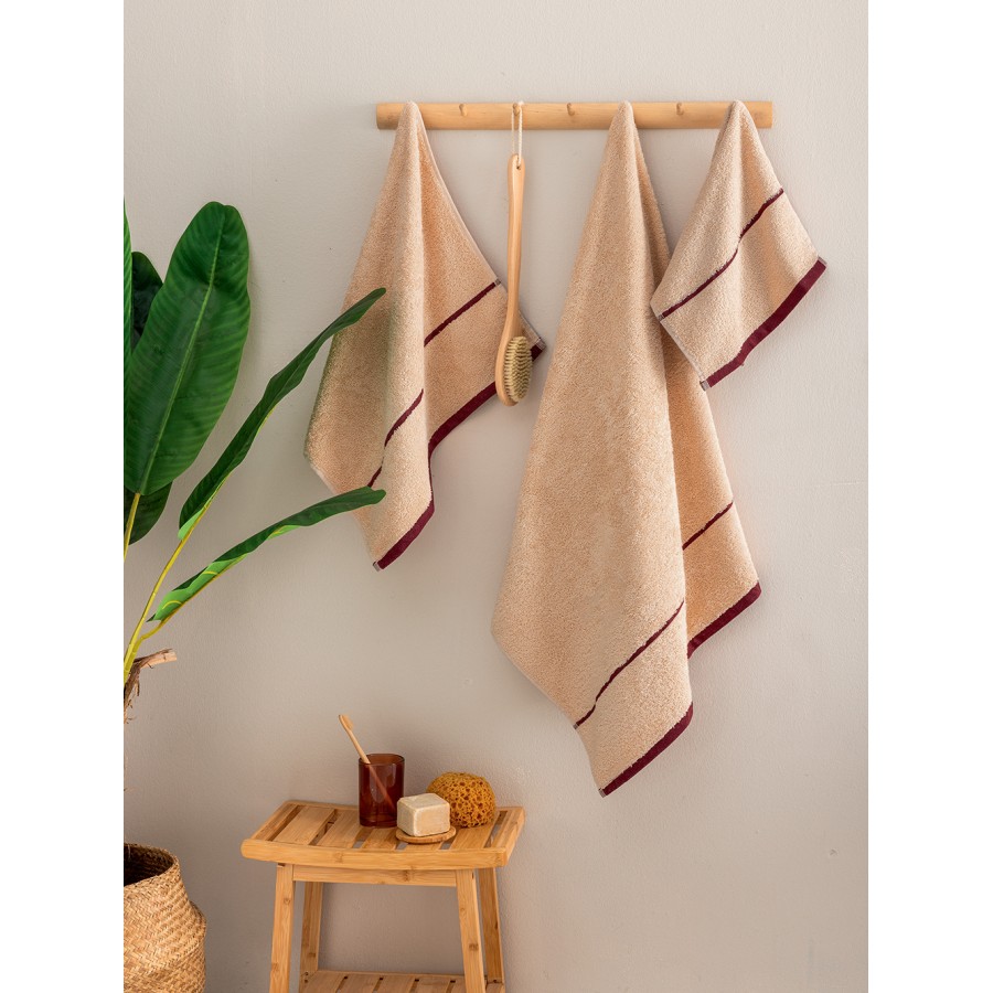Σετ Πετσέτες 3Τμχ  Fivi Beige Palamaiki