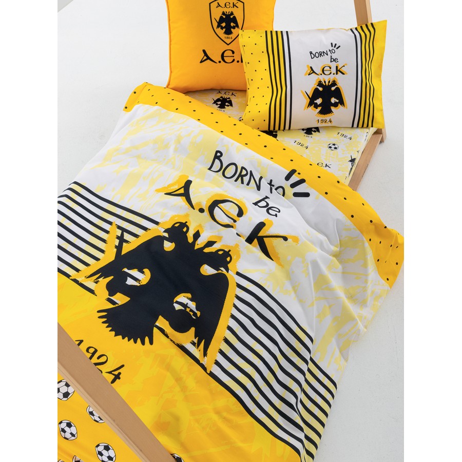 Σετ Σεντόνια Κούνιας Aek 1924 Με λάστιχο AEK9 70X140+15 Palamaiki