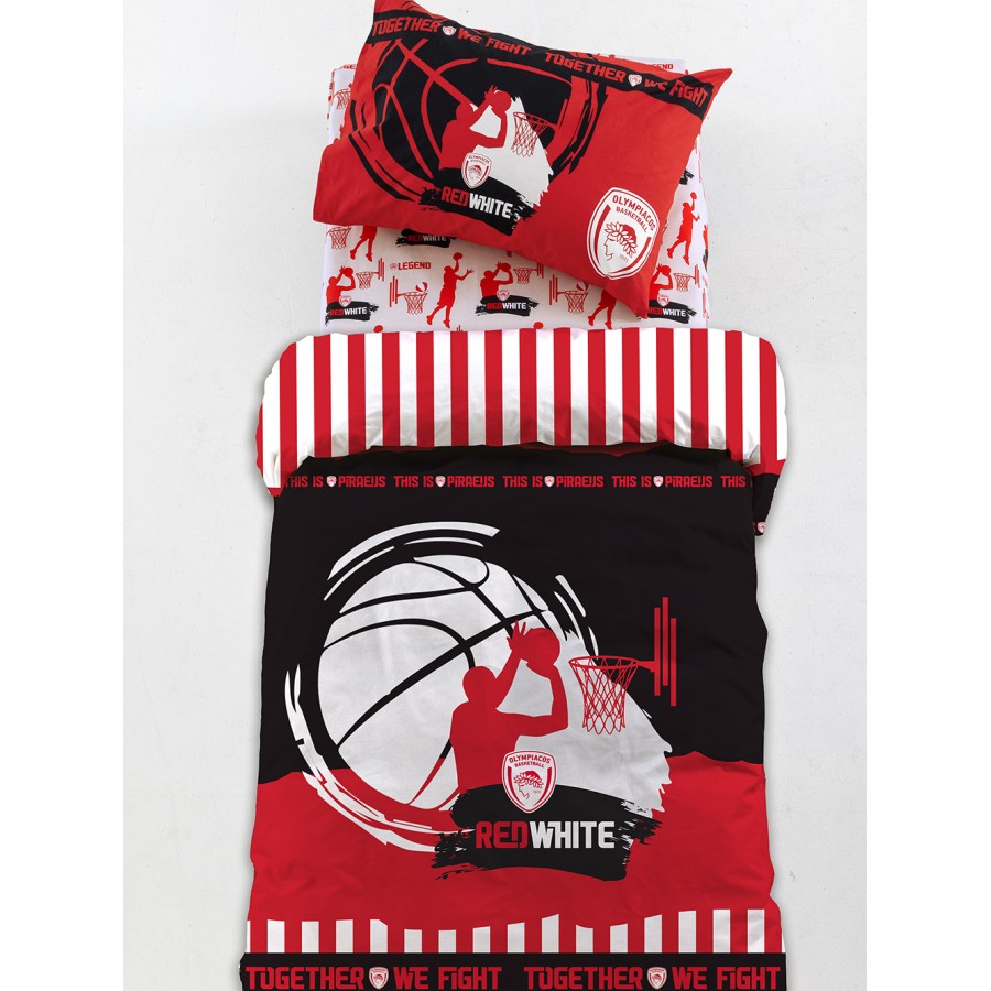 Ζεύγος Μαξιλαροθήκες Olympiacos B.C.  BC9 52X72 Palamaiki