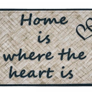 Sdim Αντιολισθητικό Πατάκι Εισόδου Amaron 002 Home is Where the Heart is 45x75εκ.