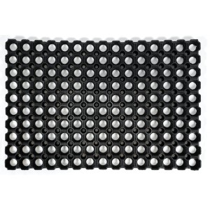 Sdim Αντιολισθητικό Πατάκι Εισόδου από Καουτσούκ Domino  Black 40x60εκ. Πάχους 22mm