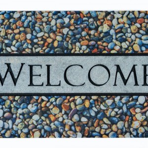 Sdim Αντιολισθητικό Πατάκι Εισόδου Ecomat 001 Welcome Pebbles 45x75εκ.