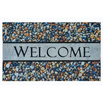 Sdim Αντιολισθητικό Πατάκι Εισόδου Ecomat 001 Welcome Pebbles 45x75εκ.