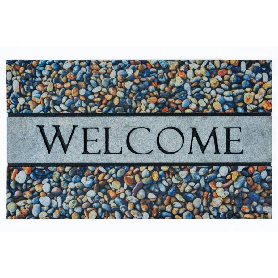 Sdim Αντιολισθητικό Πατάκι Εισόδου Ecomat 001 Welcome Pebbles 45x75εκ.