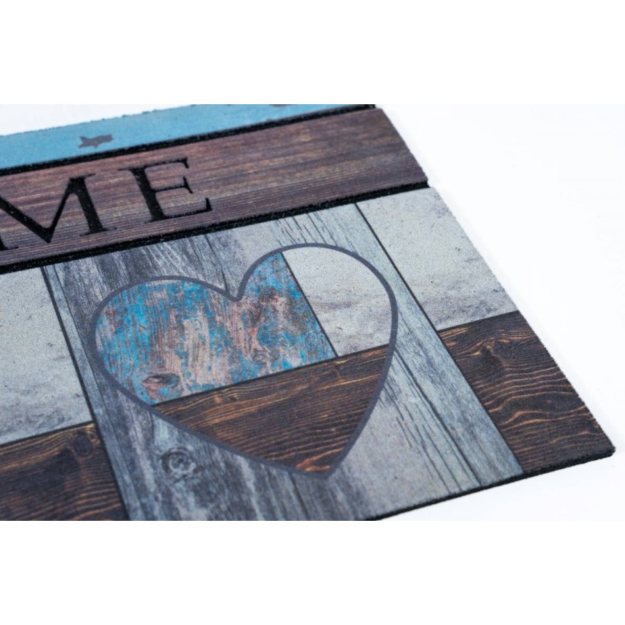 Sdim Αντιολισθητικό Πατάκι Εισόδου Ecomat 009 Top Wooden Heart 45x75εκ.