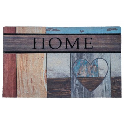Sdim Αντιολισθητικό Πατάκι Εισόδου Ecomat 009 Top Wooden Heart 45x75εκ.