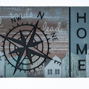 Sdim Αντιολισθητικό Πατάκι Εισόδου Ecomat 012 Compass Road Home  45x75εκ.