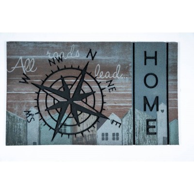 Sdim Αντιολισθητικό Πατάκι Εισόδου Ecomat 012 Compass Road Home  45x75εκ.