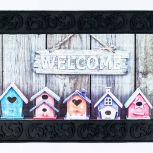 Sdim Αντιολισθητικό Πατάκι Εισόδου Venga 001 Birdhouses Welcome 45x75εκ. Πάχους 6mm