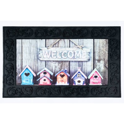 Sdim Αντιολισθητικό Πατάκι Εισόδου Venga 001 Birdhouses Welcome 45x75εκ. Πάχους 6mm