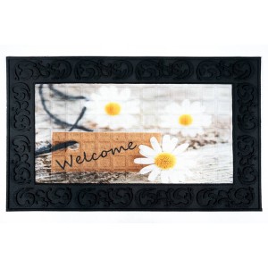 Sdim Αντιολισθητικό Πατάκι Εισόδου Venga  004 Welcome Daisies 45x75εκ. Πάχους 6mm