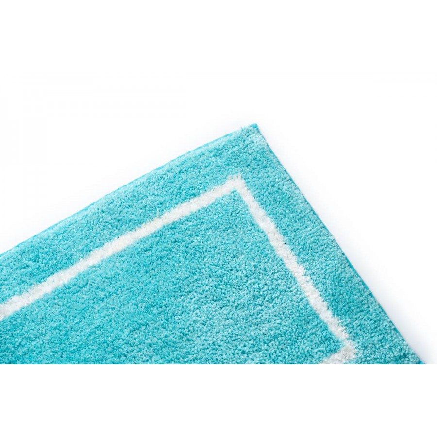 Sdim Βαμβακερό/Microfiber Αντιολισθητικό Πατάκι Μπάνιου Space 001 Petrol 45x85εκ.