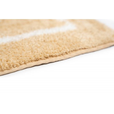 Sdim Βαμβακερό/Microfiber Αντιολισθητικό Πατάκι Μπάνιου Space 002 Beige 45x85εκ.