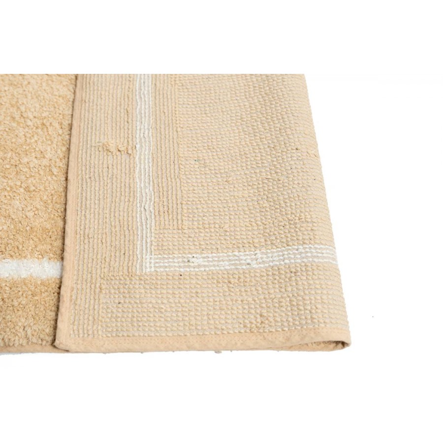 Sdim Βαμβακερό/Microfiber Αντιολισθητικό Πατάκι Μπάνιου Space 002 Beige 45x85εκ.