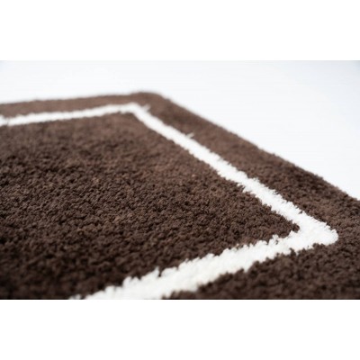 Sdim Βαμβακερό/Microfiber Αντιολισθητικό Πατάκι Μπάνιου Space 004 Brown 45x85εκ.