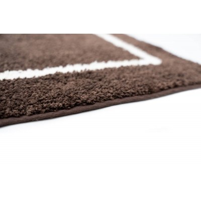 Sdim Βαμβακερό/Microfiber Αντιολισθητικό Πατάκι Μπάνιου Space 004 Brown 45x85εκ.