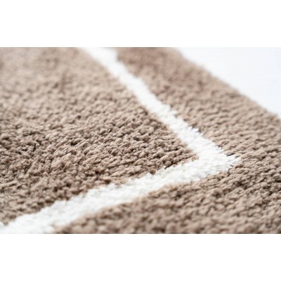 Sdim Βαμβακερό/Microfiber Αντιολισθητικό Πατάκι Μπάνιου Space 005 Moka 45x85εκ.