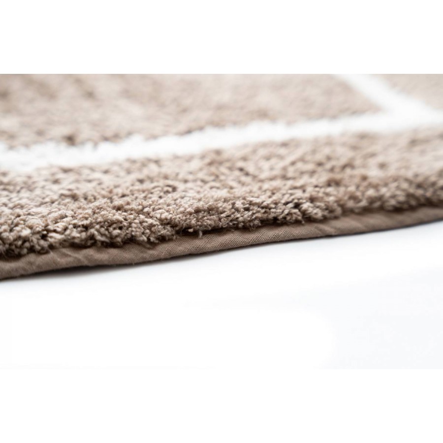 Sdim Βαμβακερό/Microfiber Αντιολισθητικό Πατάκι Μπάνιου Space 005 Moka 45x85εκ.