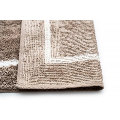 Sdim Βαμβακερό/Microfiber Αντιολισθητικό Πατάκι Μπάνιου Space 005 Moka 45x85εκ.