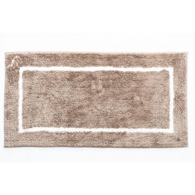 Sdim Βαμβακερό/Microfiber Αντιολισθητικό Πατάκι Μπάνιου Space 005 Moka 45x85εκ.