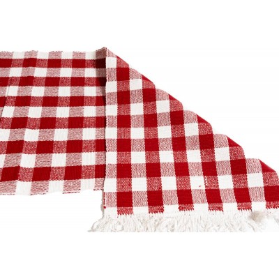 Sdim Βαμβακερό Πατάκι Κουζίνας Matrix 005 Κόκκινο 50x135εκ.