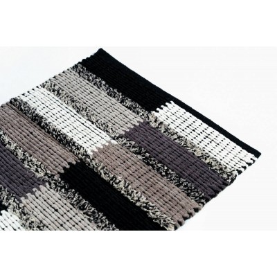 Sdim Βαμβακερό Πατάκι Κουζίνας Seema 004 Μαύρο/Γκρί 55x140εκ.