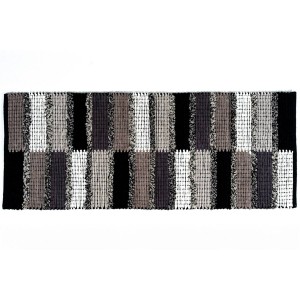 Sdim Βαμβακερό Πατάκι Κουζίνας Seema 004 Μαύρο/Γκρί 55x140εκ.