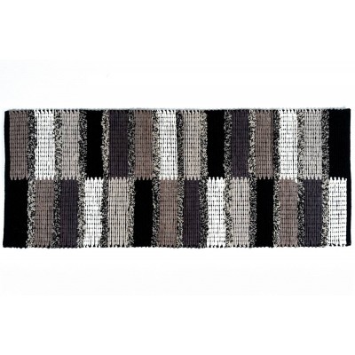 Sdim Βαμβακερό Πατάκι Κουζίνας Seema 004 Μαύρο/Γκρί 55x140εκ.