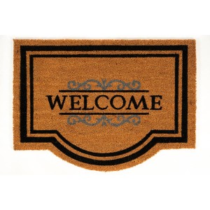 Sdim Πατάκι Εισόδου από Κοκοφοίνικα με Αντιολισθητικό Υπόστρωμα Ruco Classic Welcome 000 Natural 60x80εκ.