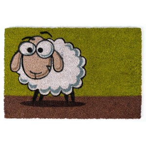 Sdim Πατάκι Εισόδου από Κοκοφοίνικα με Αντιολισθητικό Υπόστρωμα Ruco Print 811 Sheep Green 40x60εκ.