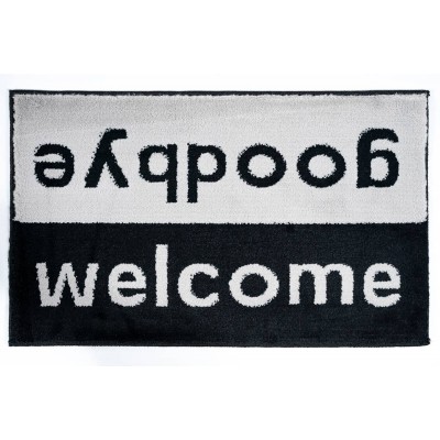 Sdim Πατάκι Εισόδου Μοκέτα  Fashion Welcome Black/Grey 40x67εκ.