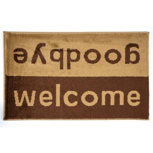 Sdim Πατάκι Εισόδου Μοκέτα  Fashion Welcome Brown/Beige 40x67εκ.