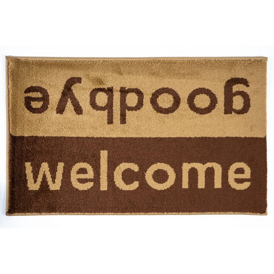 Sdim Πατάκι Εισόδου Μοκέτα  Fashion Welcome Brown/Beige 40x67εκ.