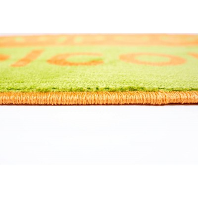 Sdim Πατάκι Εισόδου Μοκέτα  Fashion Welcome Lime Green/Orange 40x67εκ.
