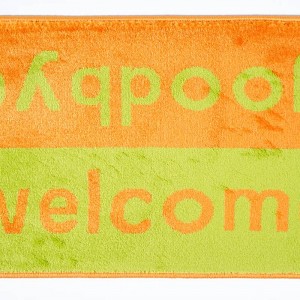 Sdim Πατάκι Εισόδου Μοκέτα  Fashion Welcome Lime Green/Orange 40x67εκ.