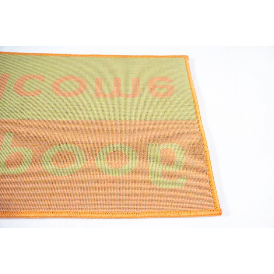 Sdim Πατάκι Εισόδου Μοκέτα  Fashion Welcome Lime Green/Orange 40x67εκ.