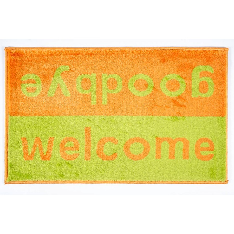 Sdim Πατάκι Εισόδου Μοκέτα  Fashion Welcome Lime Green/Orange 40x67εκ.