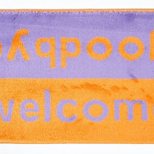 Sdim Πατάκι Εισόδου Μοκέτα  Fashion Welcome Purple/Orange 40x67εκ.