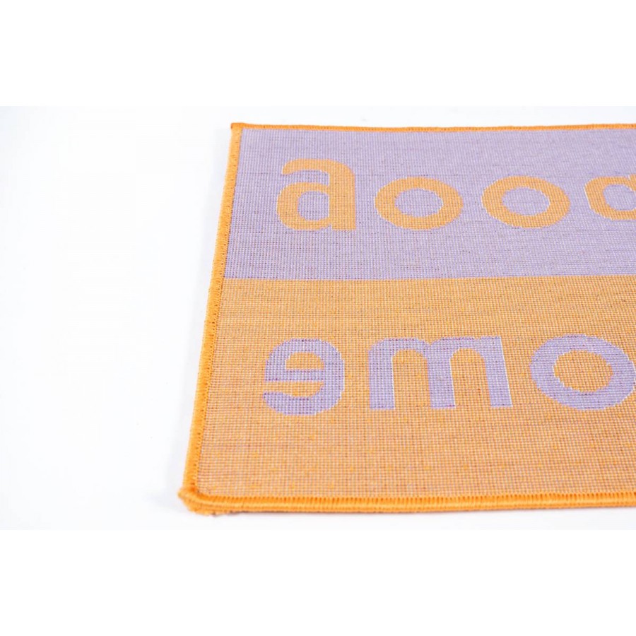 Sdim Πατάκι Εισόδου Μοκέτα  Fashion Welcome Purple/Orange 40x67εκ.