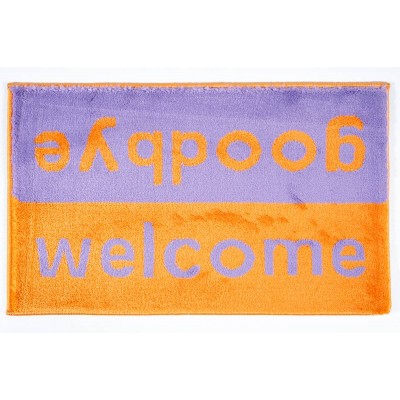 Sdim Πατάκι Εισόδου Μοκέτα  Fashion Welcome Purple/Orange 40x67εκ.